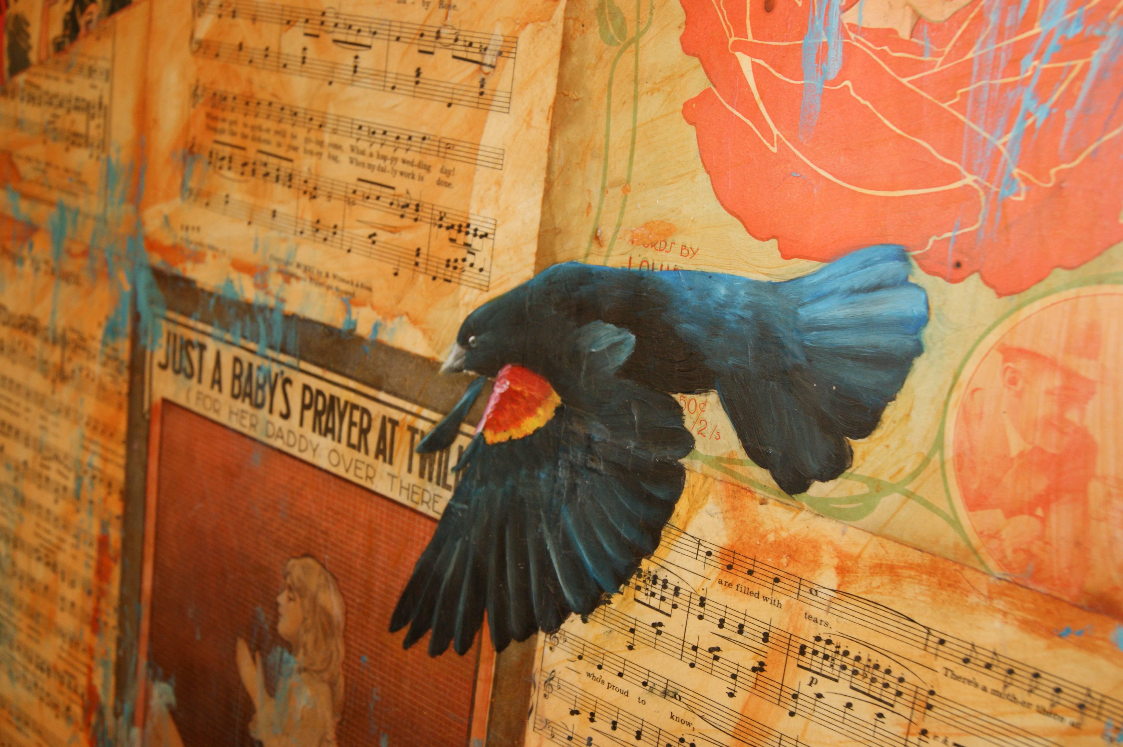 Black Birds - Painting by Adam Thomas