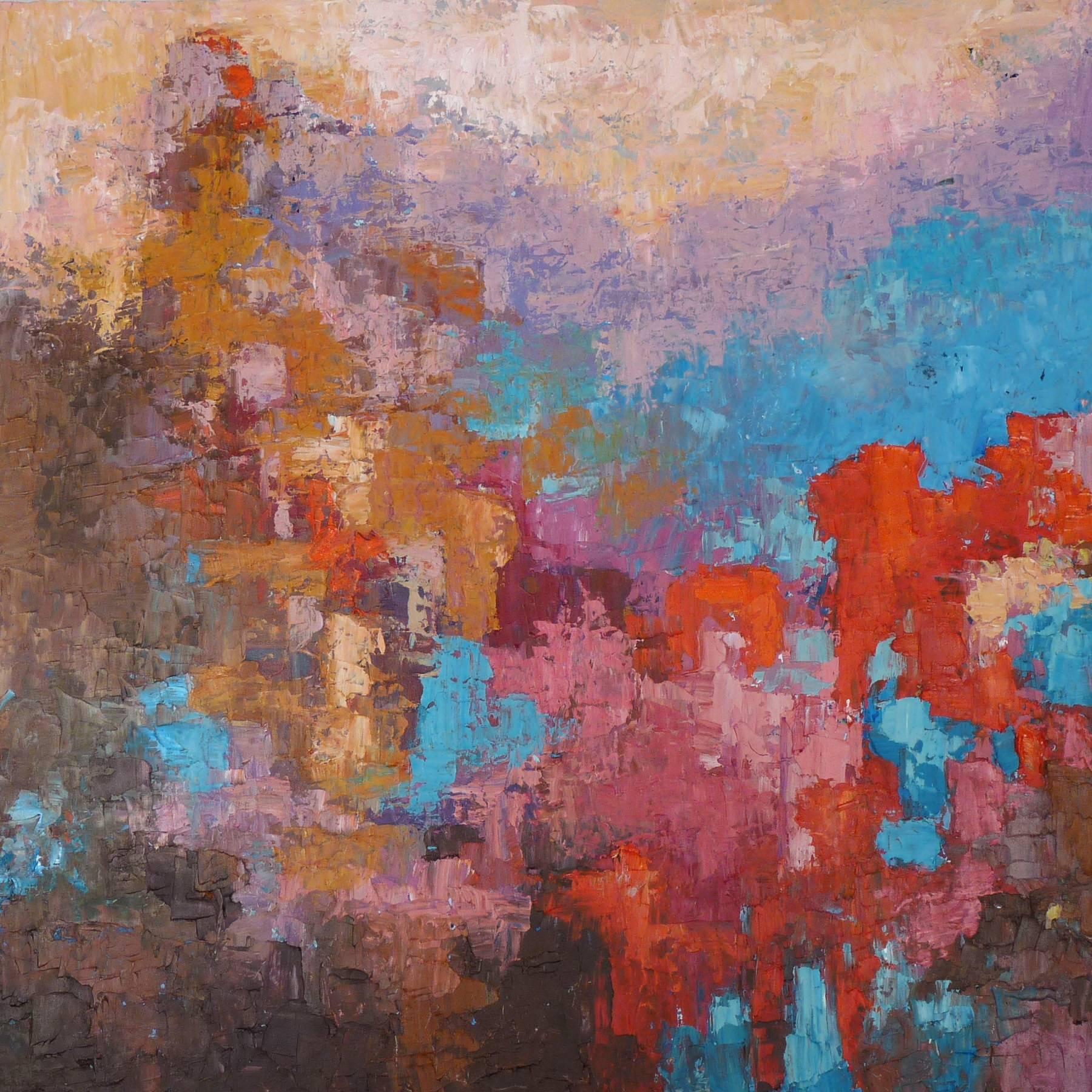Adam Thomas Abstract Painting - Purple Mountain Majesty