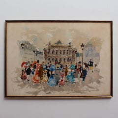 opéra Garnier Paris" d'Urbain Huchet:: lithographie à tirage limité:: vers les années 1980
