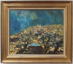 'Jerusalem' by Yitzhak Frenkel-Frenel, Landscape Oil Painting, Circa 1960s