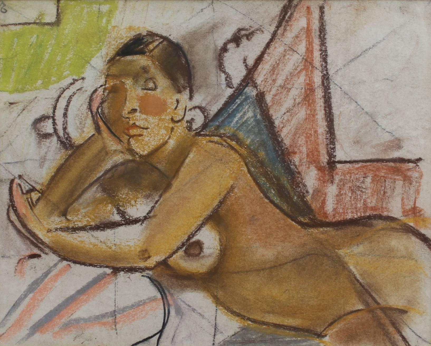 Unknown Nude Painting - Portrait of Josephine Baker