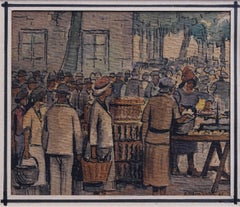 Vintage 'French Market Day' by Charles Orens Denizard, 1945