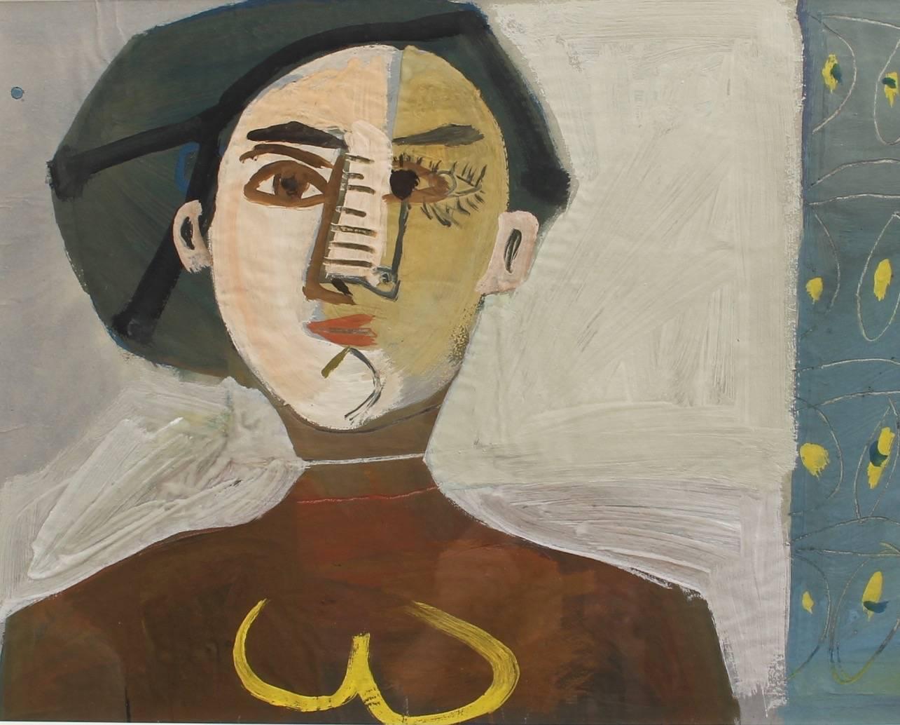 Raymond Debieve Portrait Painting - Portrait of a Post-Cubist Woman