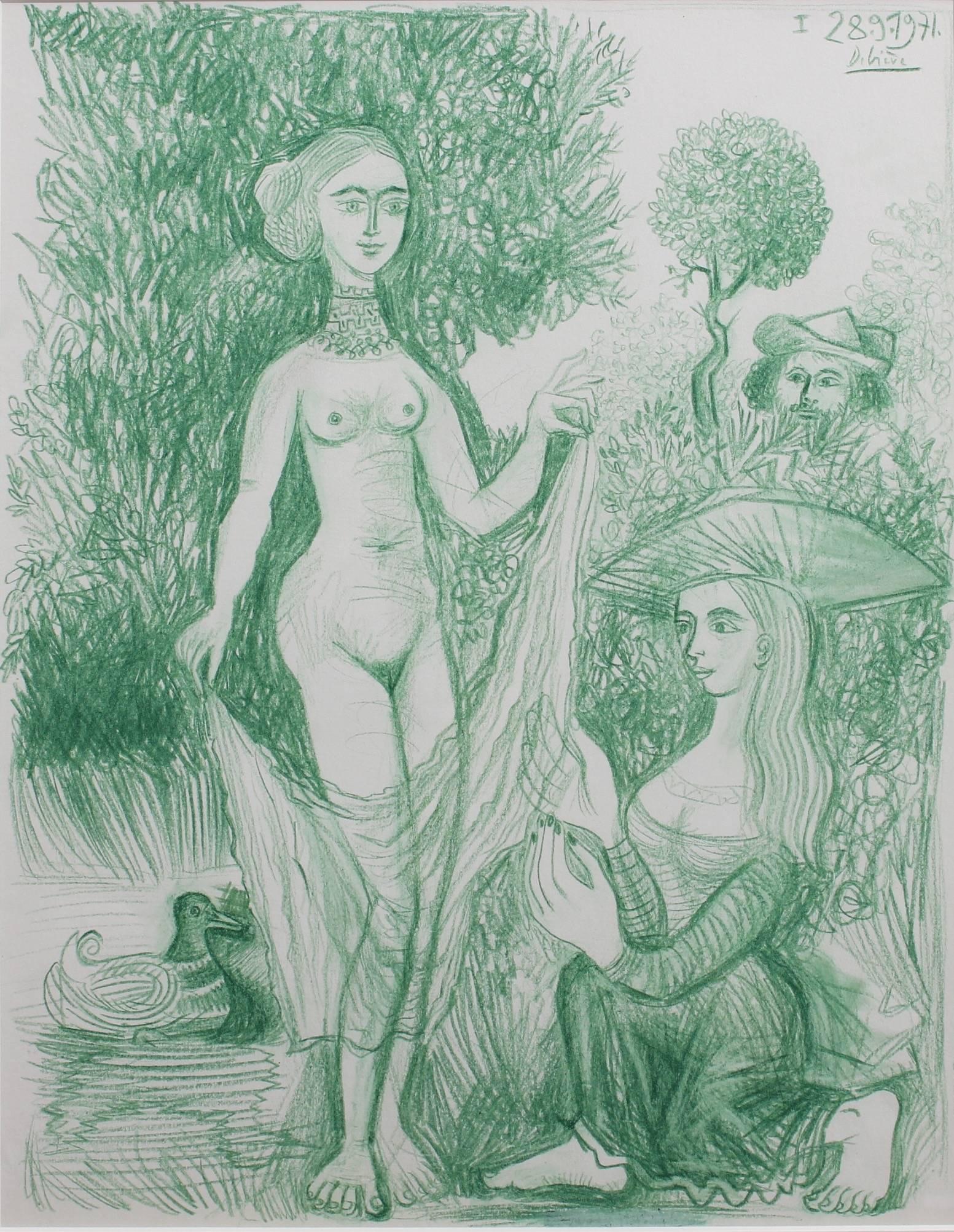 Raymond Debieve Nude Painting - Nude Woman After Bath