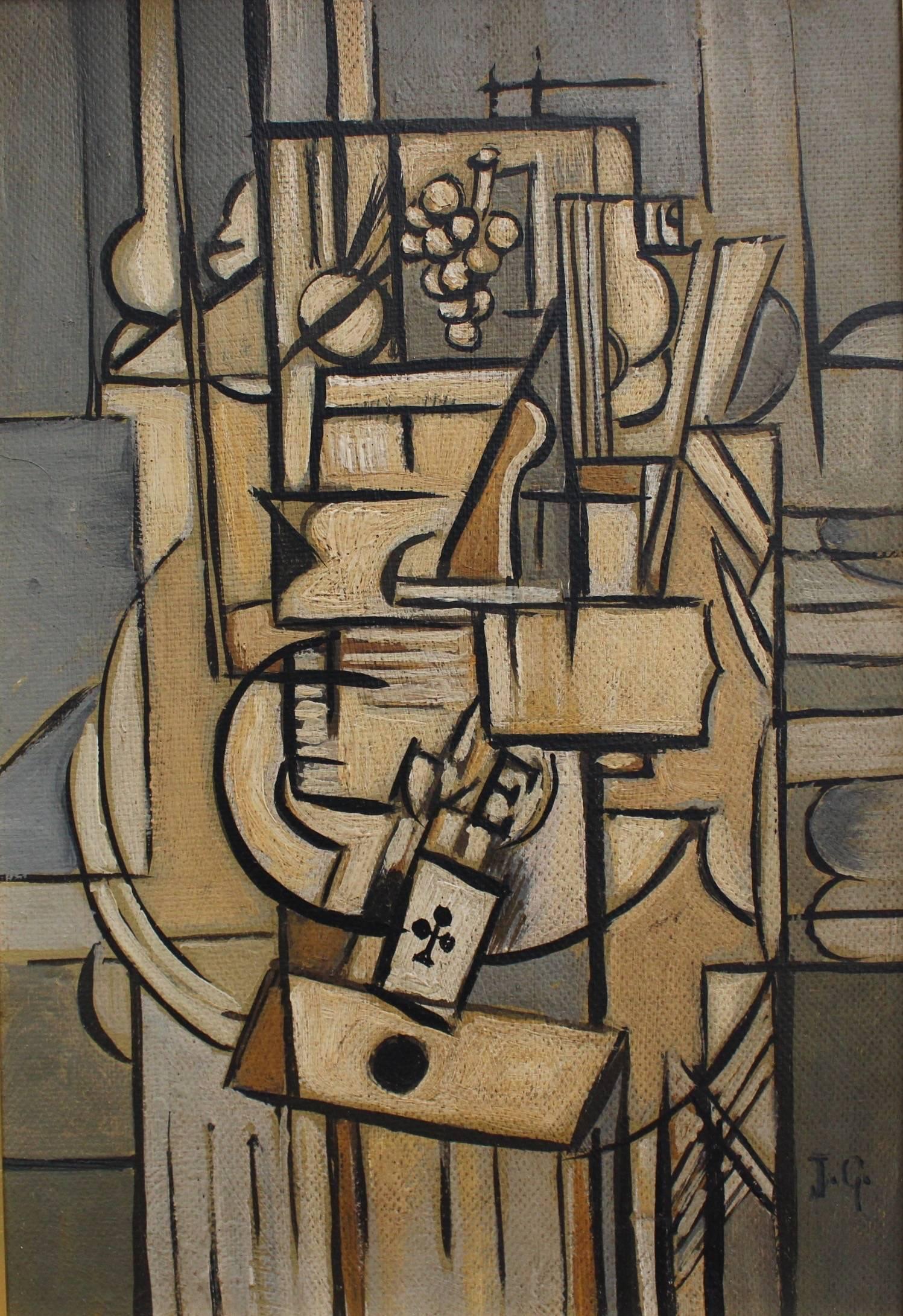 Unknown Abstract Painting - Interior Still Life