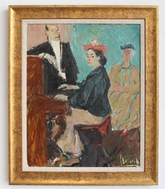 „Figur am Klavier“ von Carlo Striccoli (um die 1960er Jahre)