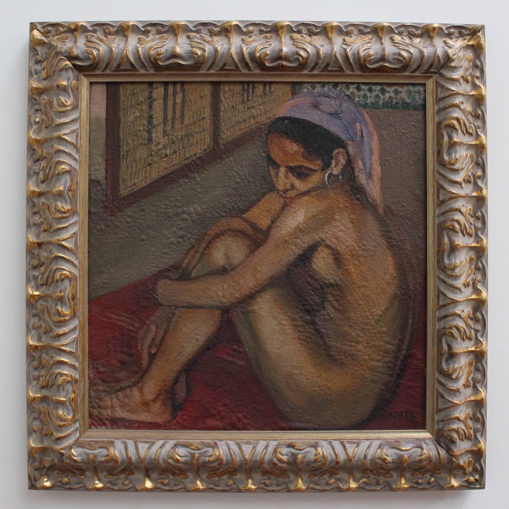 Nude Moroccan Woman - Painting by Albert Horel