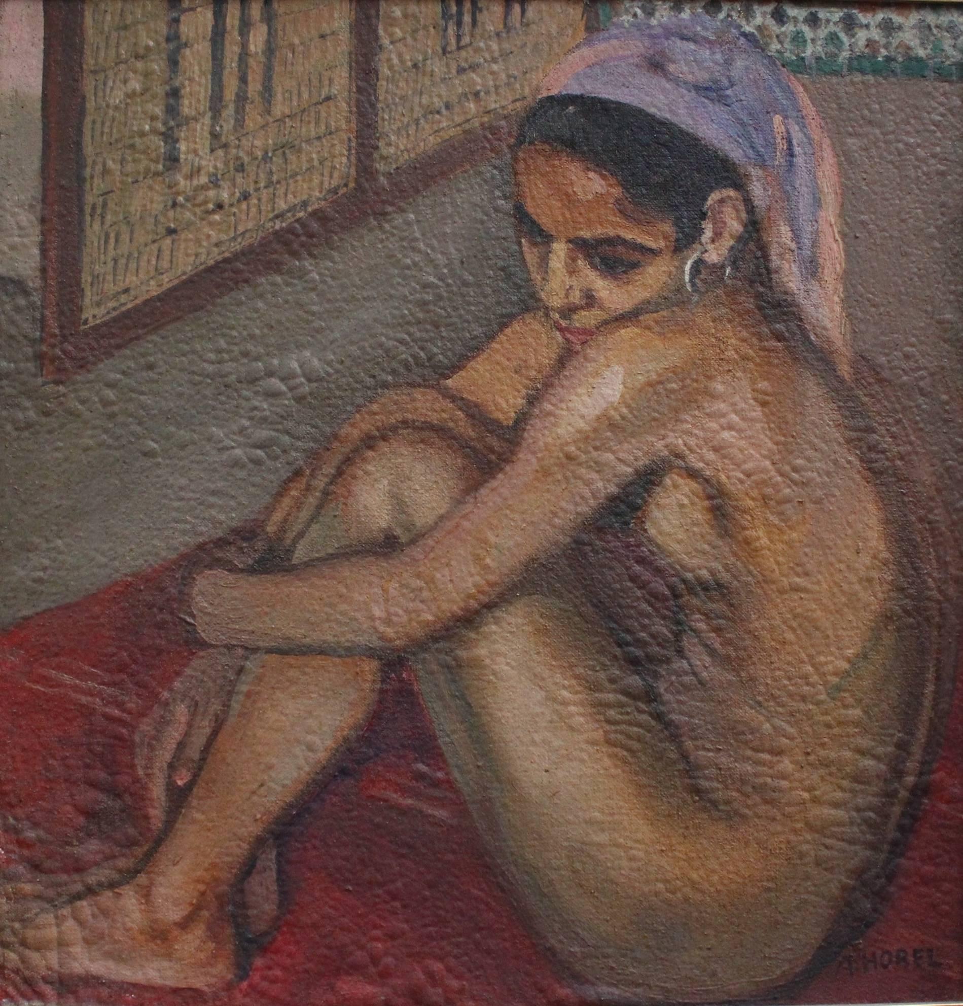 Albert Horel Nude Painting - Nude Moroccan Woman