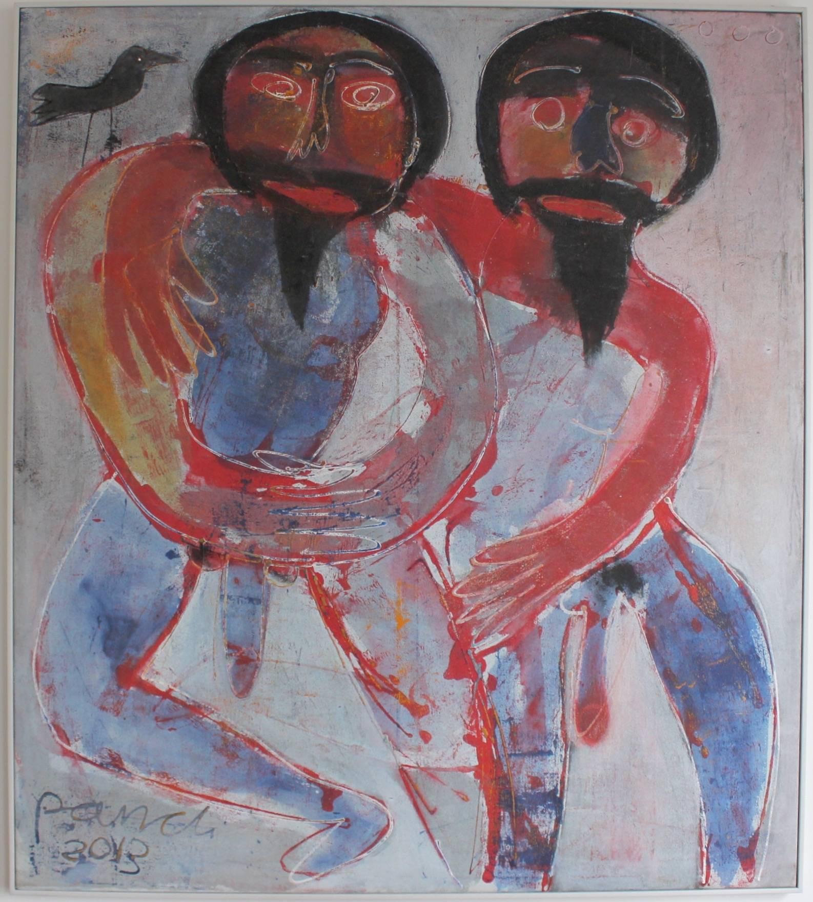 Pandi Portrait Painting - Two Bearded Men
