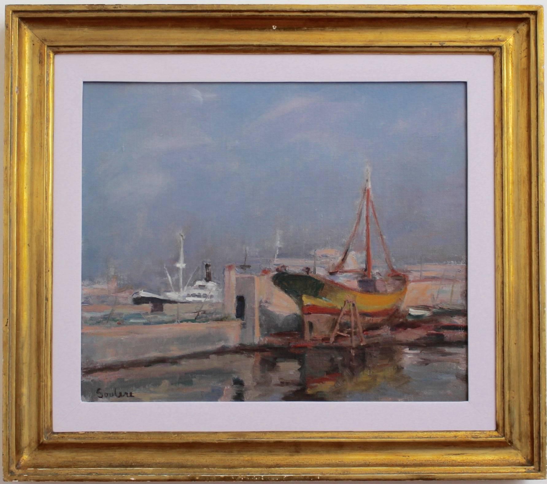 Mediterranean Port - Painting by Pere Soulere Martí 