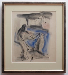 'Port of Marseille Fish Market' by Pierre Ambrogiani, Circa 1960s