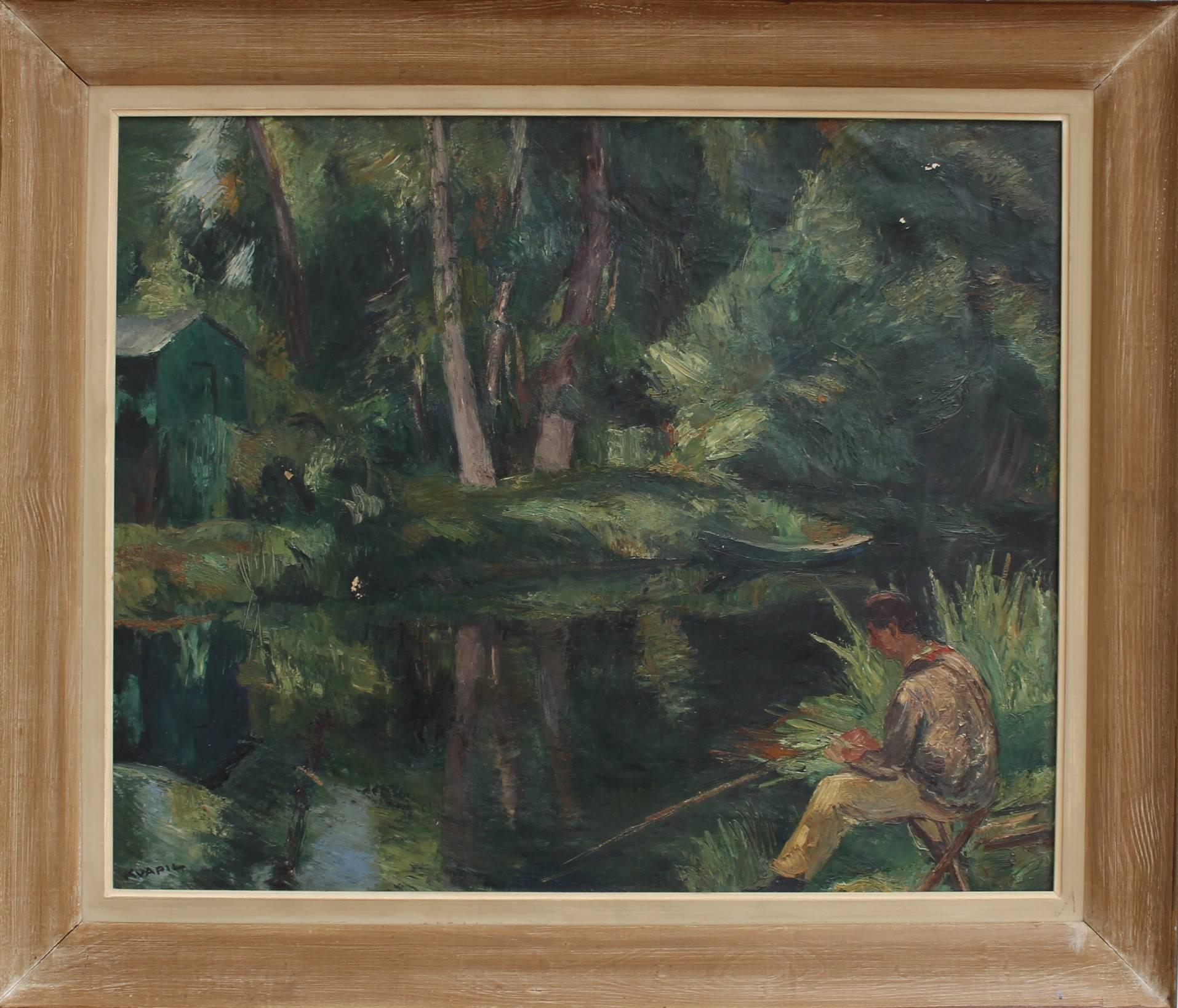 The Fisherman - Painting by Charles Kvapil