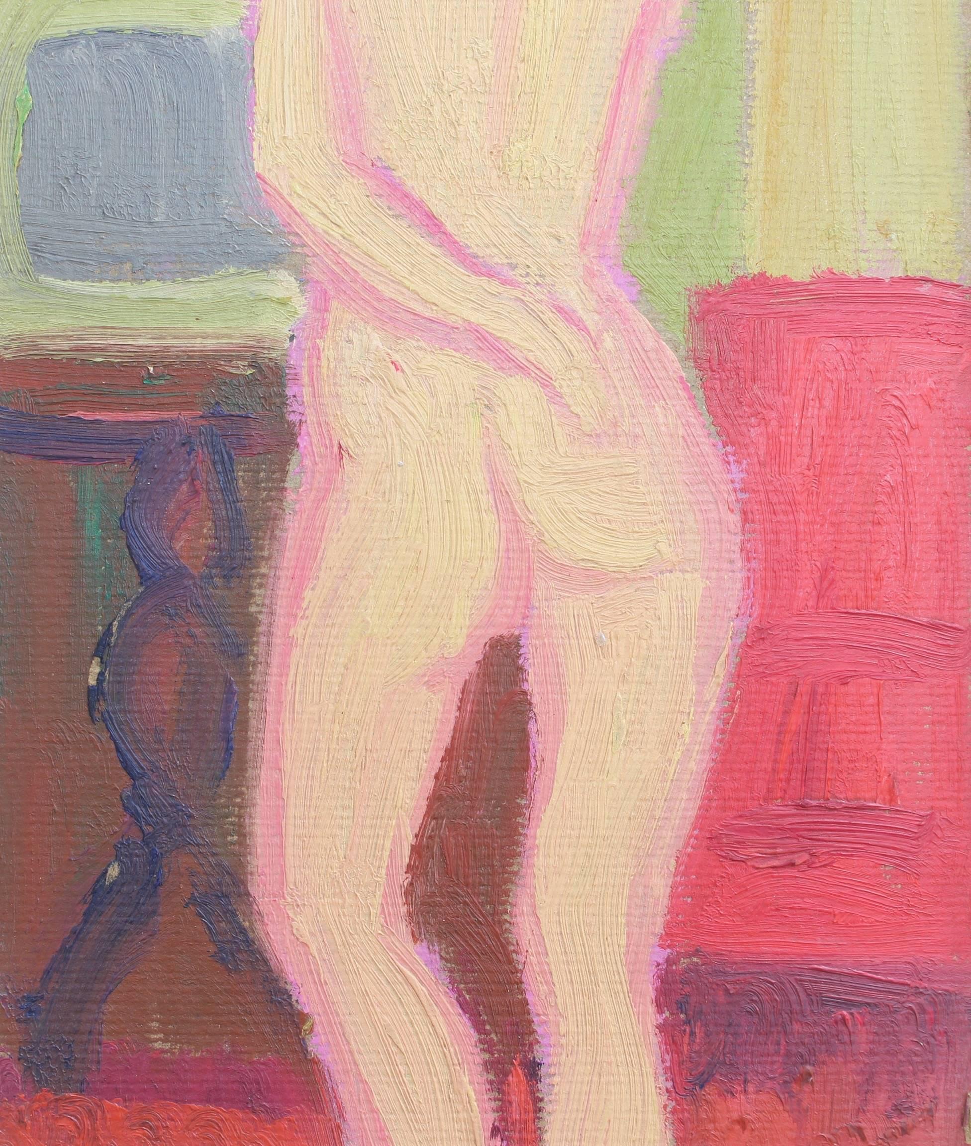 'Standing Nude' by François Diana, Mid-Century Modern Nude Oil Painting, France 6