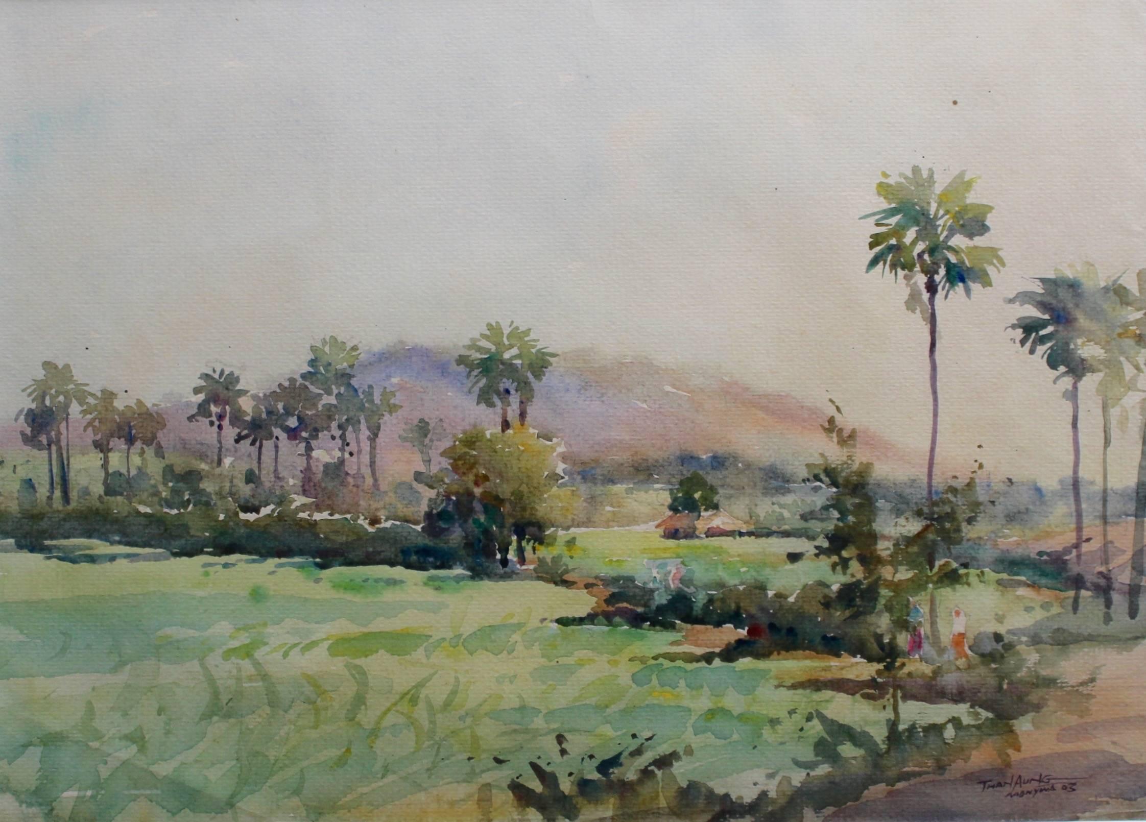 Landscape Painting de Than Aung - Monywa II