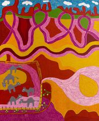 Australian Aboriginal art by Niningka Lewis.