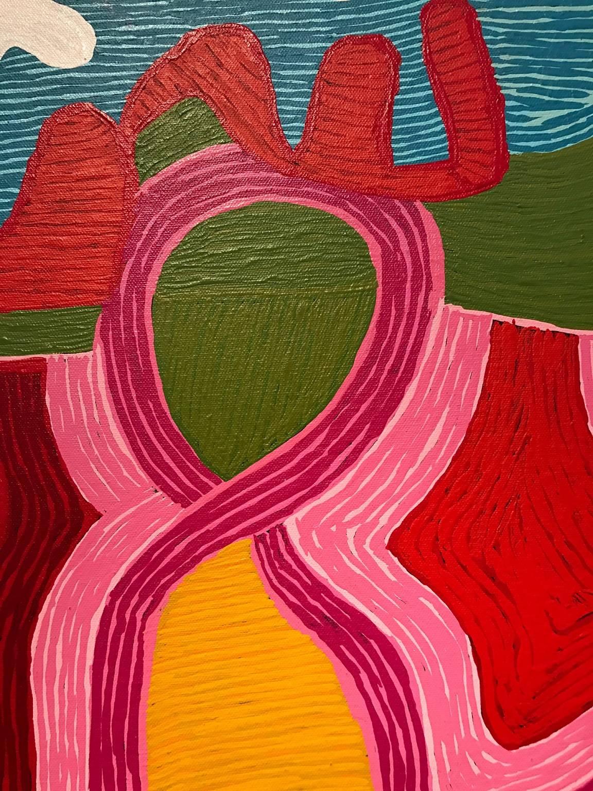 Australian Aboriginal art by Niningka Lewis. - Contemporary Painting by Niningka Munkuri Lewis