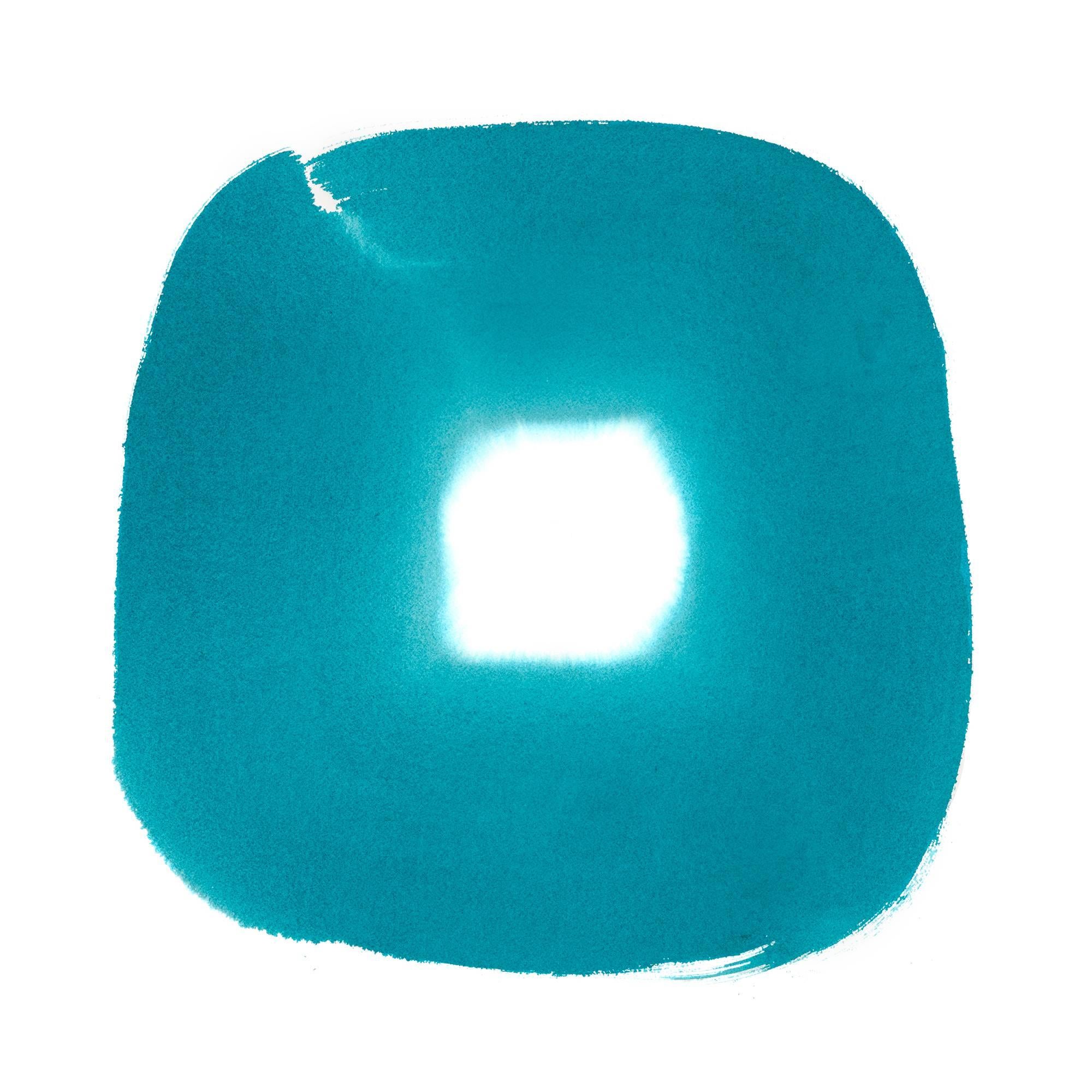 Véronique Gambier Abstract Print - Aperture in Turquoise XXVII_Edition of 20
