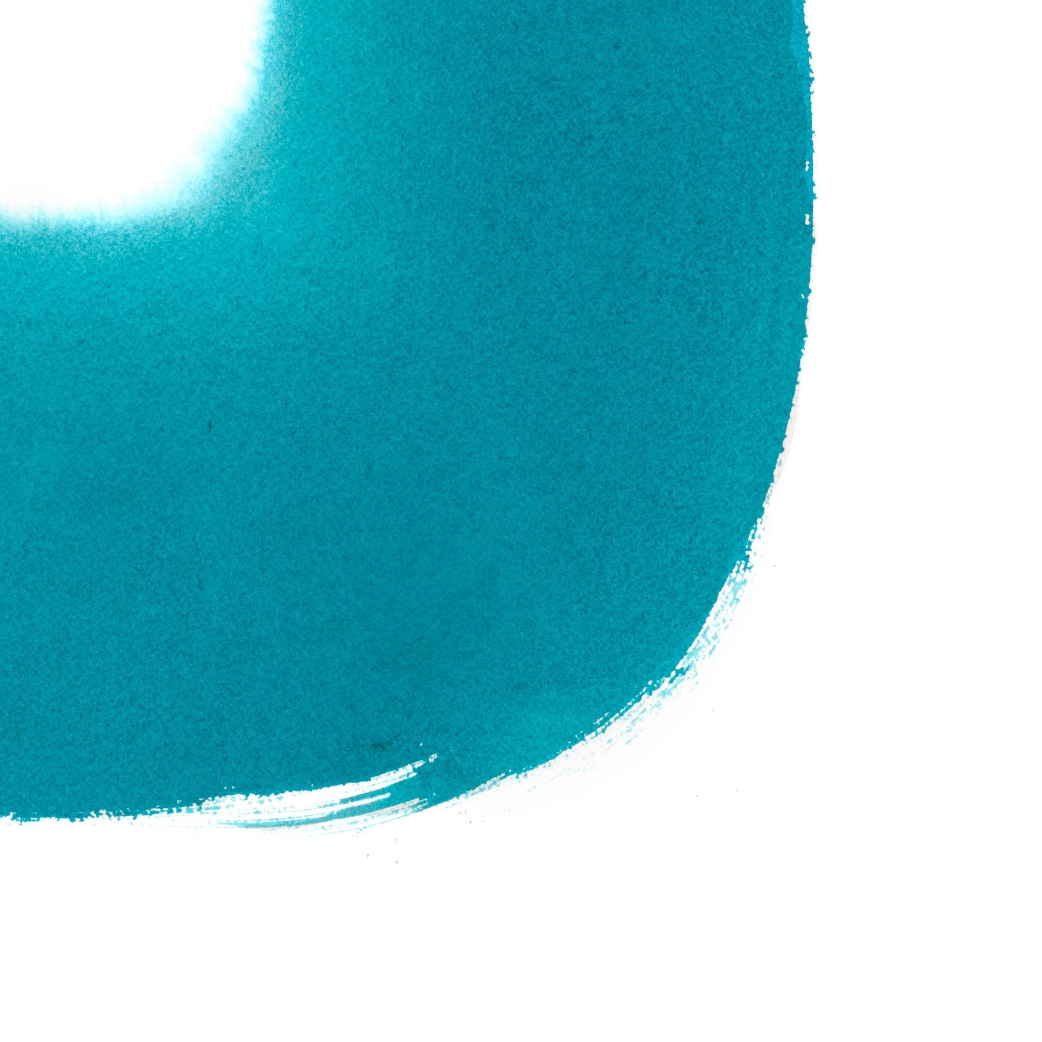 Aperture in Turquoise XXVII_Edition of 20 - Abstract Geometric Print by Véronique Gambier