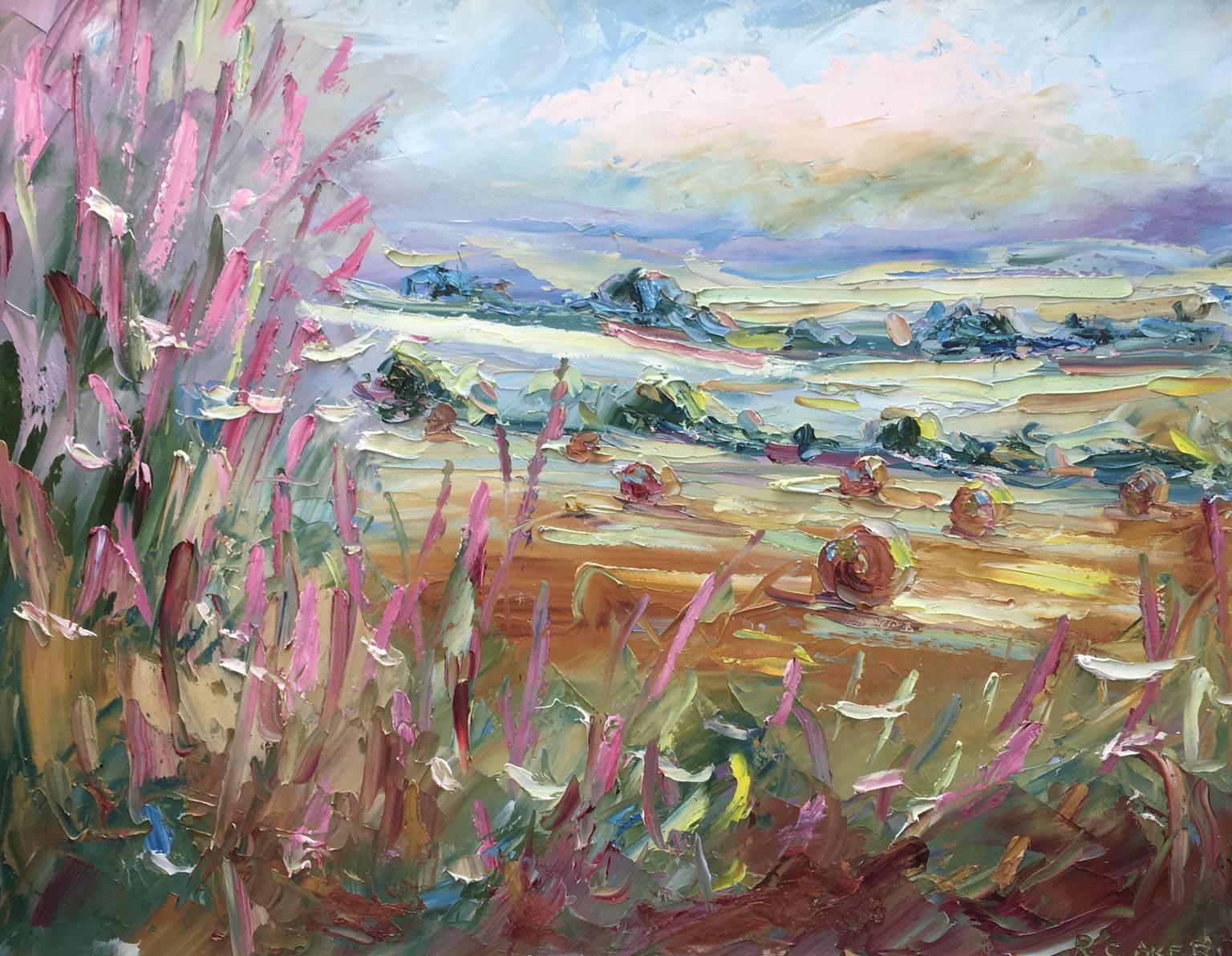 Rupert Aker Abstract Painting - Windrush Harvest