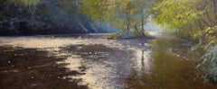 Light on the Derwent, river seascape, Original art, Landscape art, 