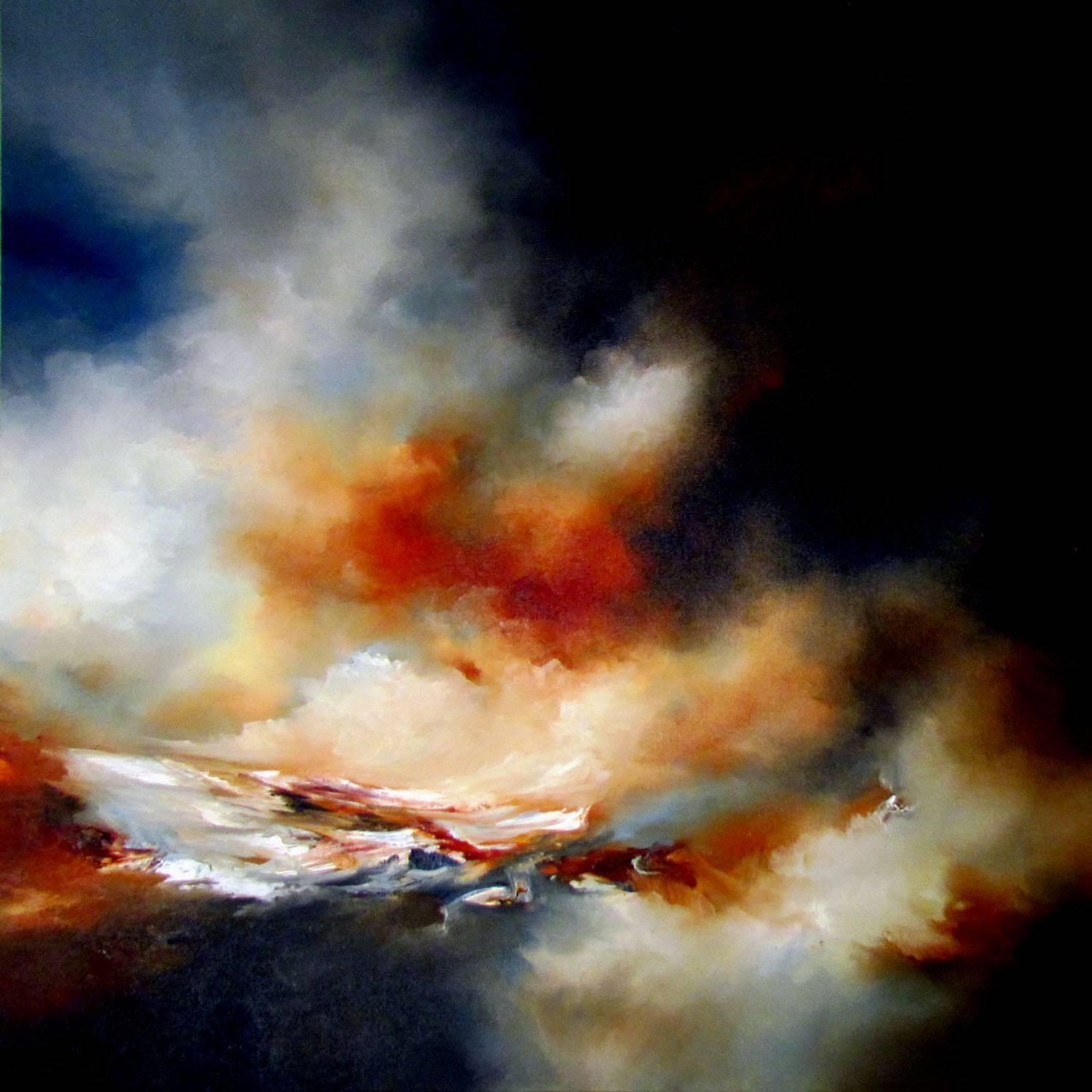 Alison Johnson Abstract Painting - Heat Smoulder
