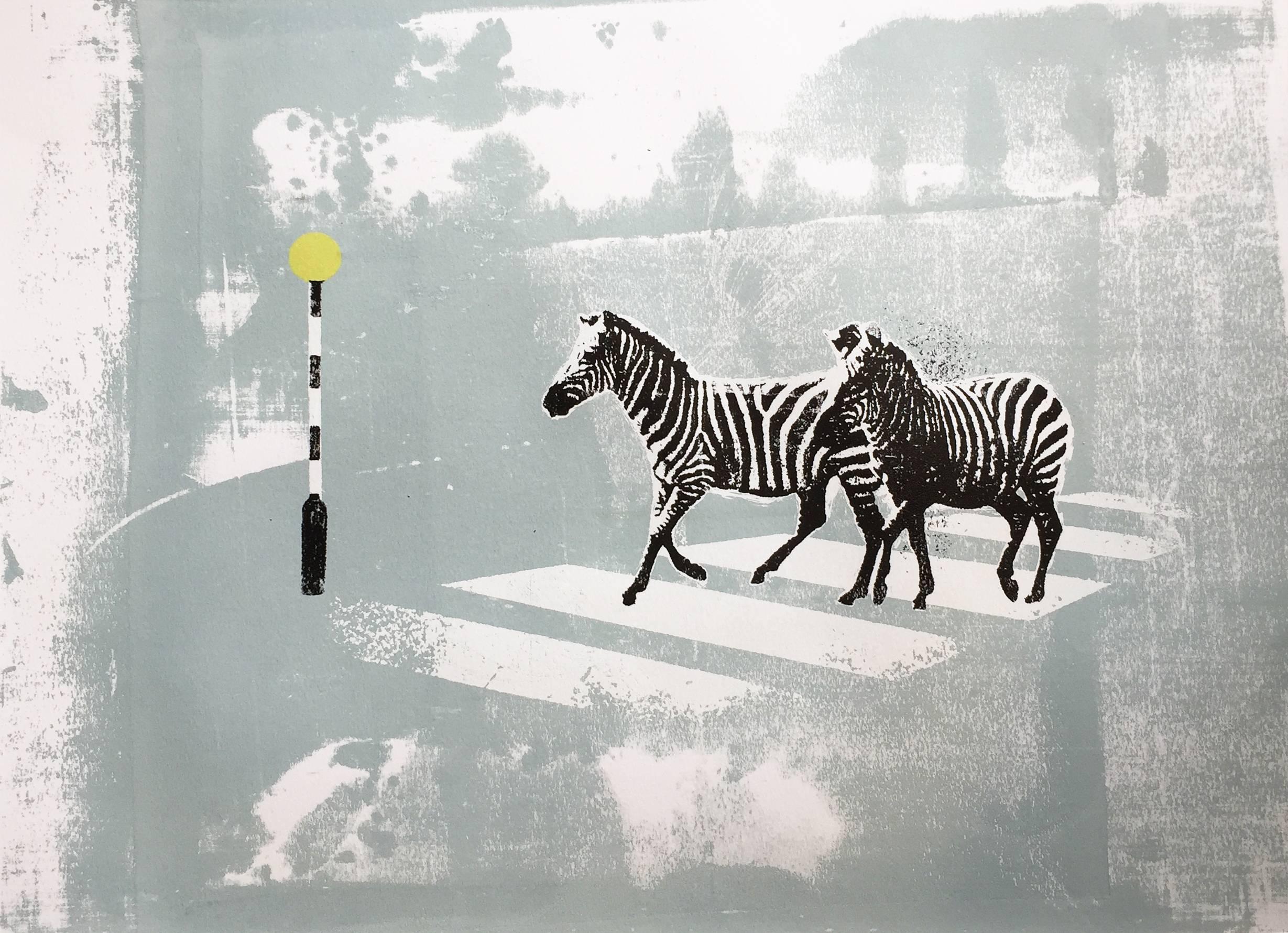 zebra crossing art