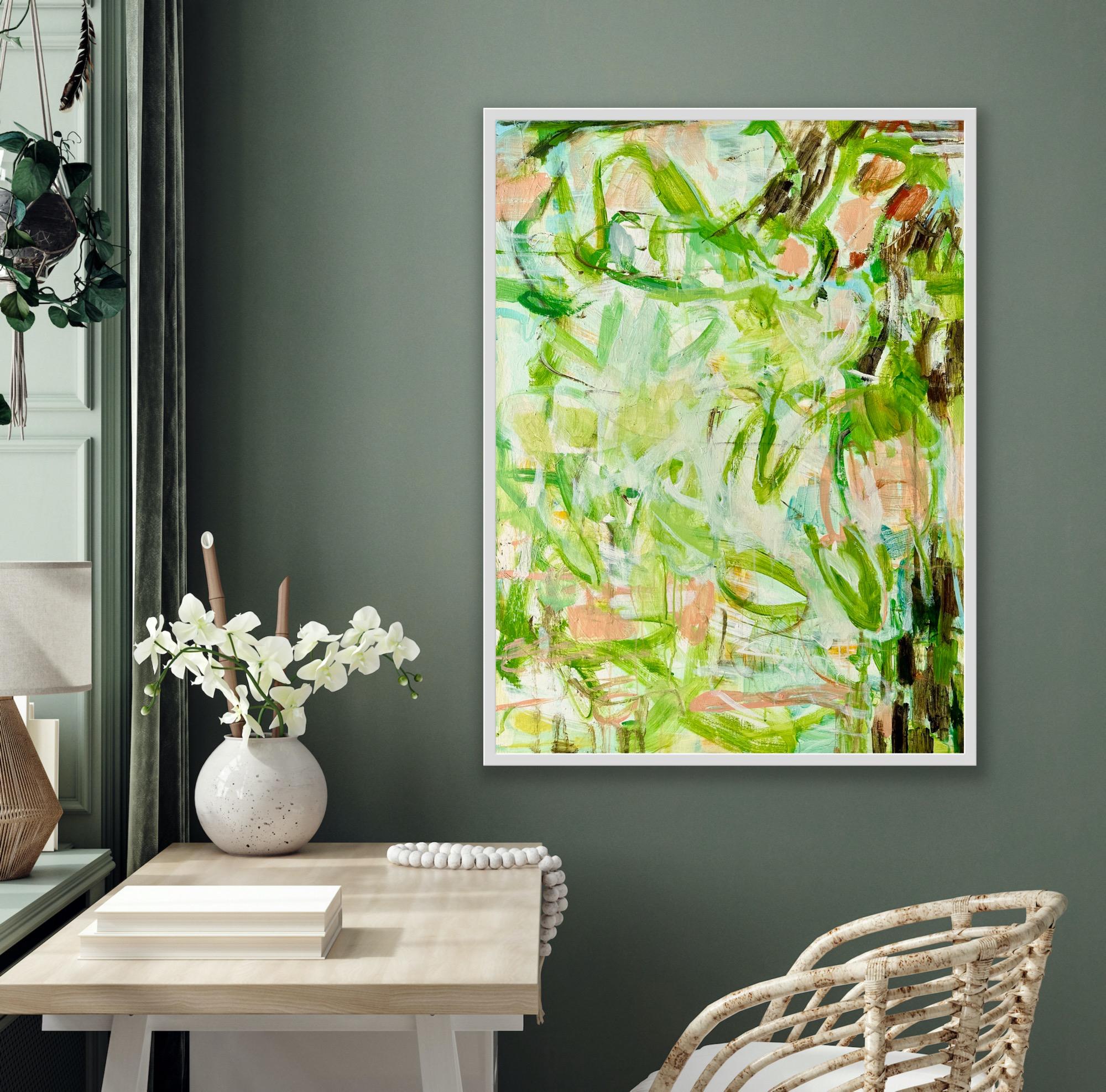 Spring Green, Original Abstract Painting, Original Art, Expressionist  For Sale 5