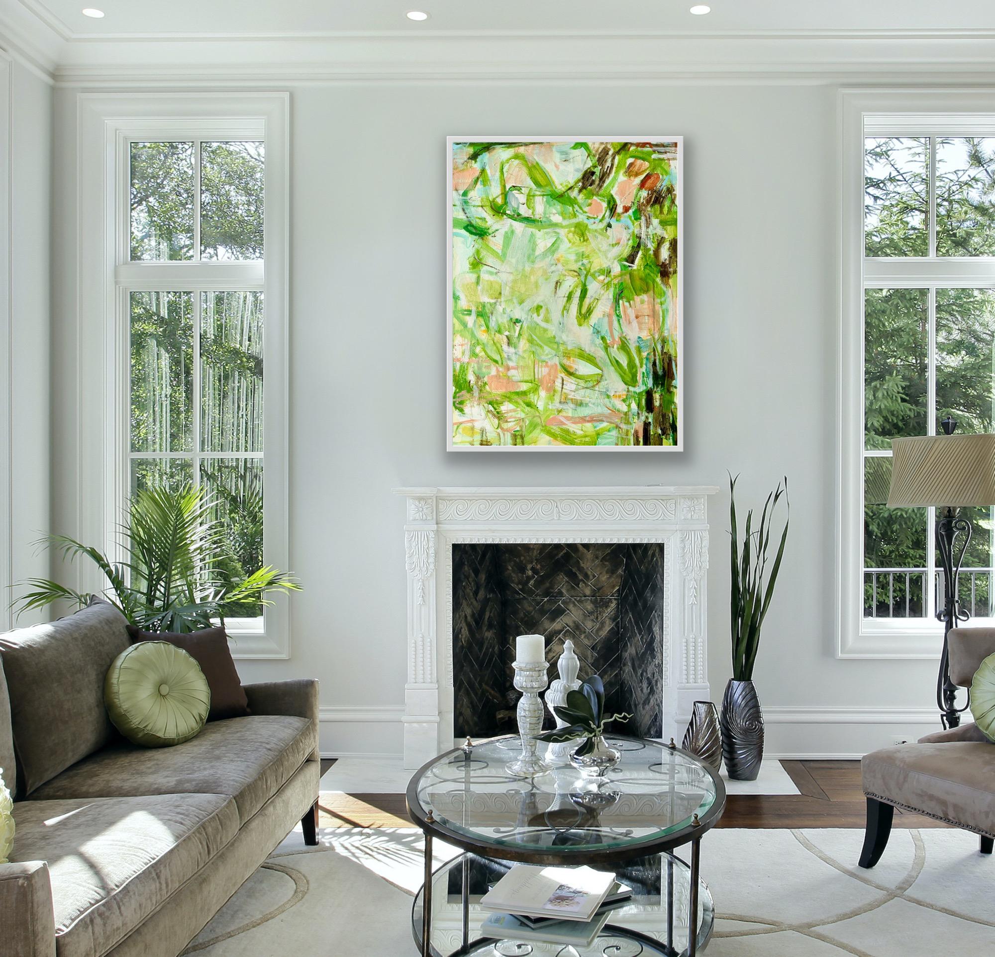 Spring Green, Original Abstract Painting, Original Art, Expressionist  For Sale 7