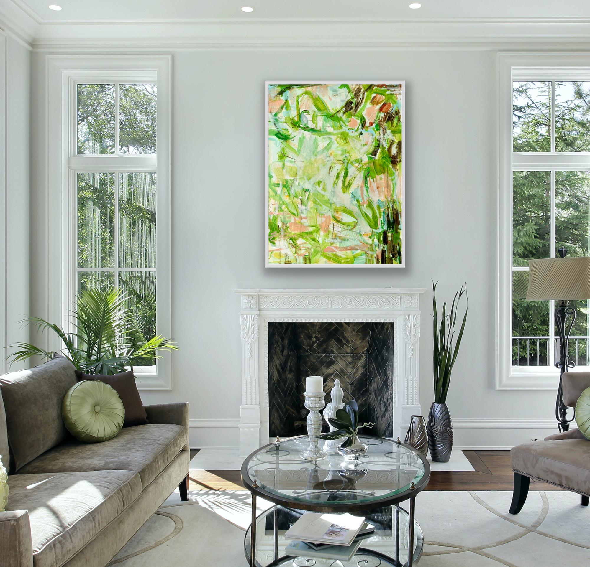 The Artful Green, Pittura astratta originale, Arte originale, Espressionista in vendita 3