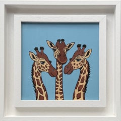 Giraffe Love, Mosi, Tilly & Twiga, Original painting, nature, animal