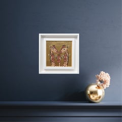 Giraffe Family - Five Hearts One Family, Original painting, nature, animal