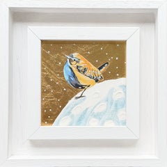 Wren Snow, „Over the Moon“, Originalgemälde, Natur, Tier