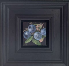 Prunelles (Collection d'automne) « Pocket Painting 307 », peinture originale, nature morte