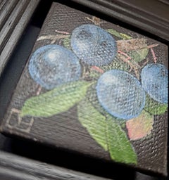 Prunelles (Collection d'automne) « Pocket Painting 307 », peinture originale, nature morte