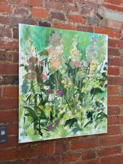 Antirhinums, Original painting, Abstract Floral art flower contemporary painting