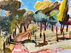 Chemin de l'Alentejo, Portugal, Peinture originale, Paysage