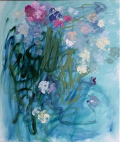 Sweet Peas, Original painting, Abstract Floral art flower, oil on canvas