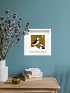 Puffin Love - Gulliver & Tide, Original painting, nature, animal, puffin