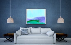 Spring Wheat, Hampshire, Original painting, Abstract, landscape, colour, spring