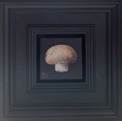 Mushroom Button (Veg Collection) Pocket Painting 320, original painting
