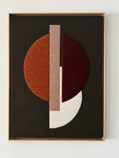Équilibre III, peinture originale, textile, abstrait, contemporain, fil