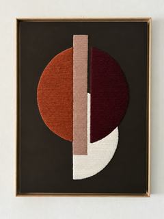 Équilibre III, peinture originale, textile, abstrait, contemporain, fil
