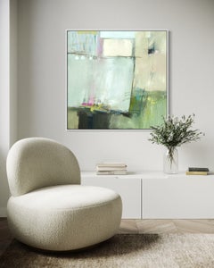 Softly Rising, Contemporary, Abstract, Original, colour, acrylic on canvas