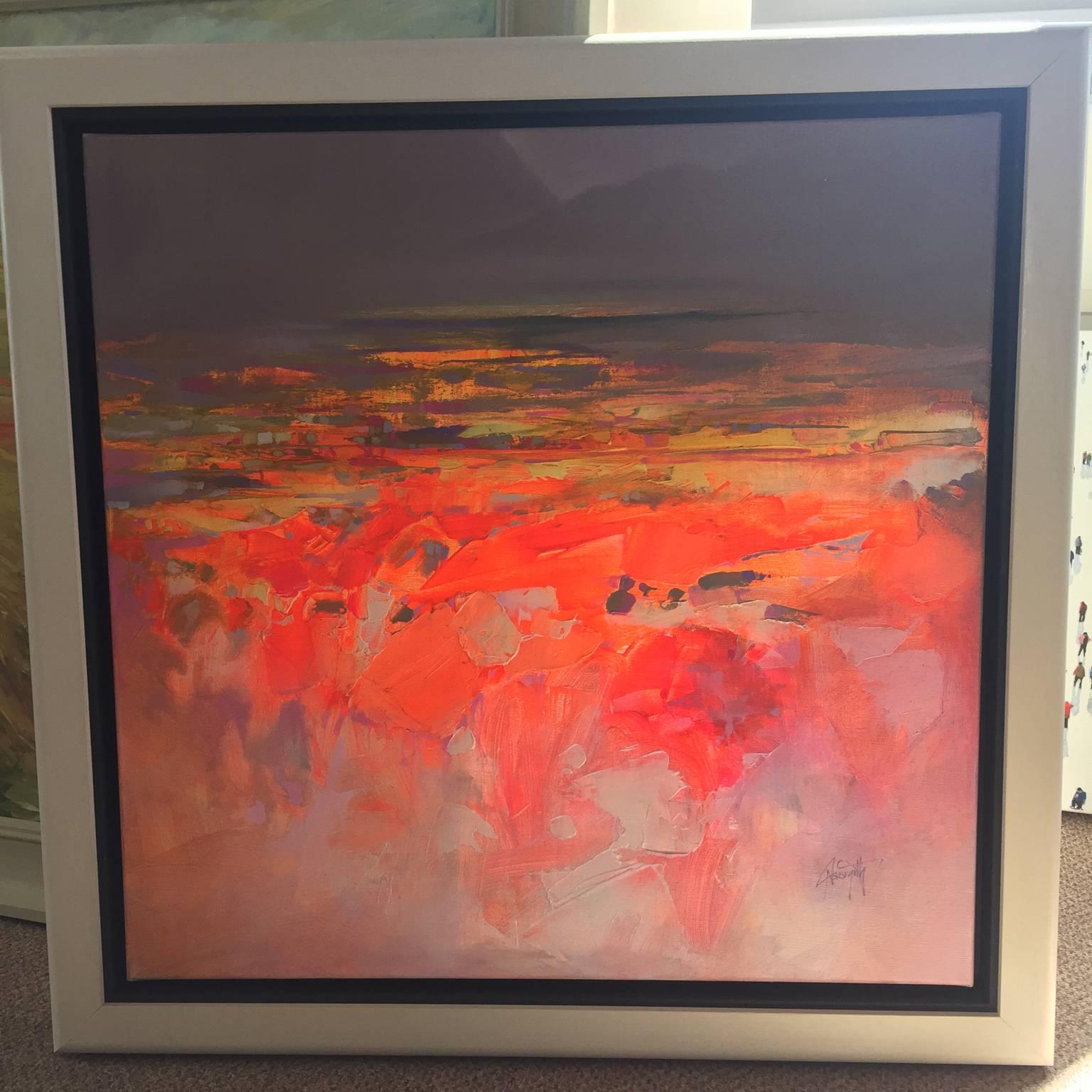 Scott Naismith's painting 'Fluid Dynamics III' is an original acrylic and oil painting on linen. The canvas size is H:60cm x W:60cm. The frame size is H:70cm x W:70cm x D:5cm.

Scott Naismith spends much of his time travelling around Scotland
