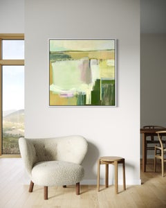 „Warm Horizon“ – Zeitgenössisch, abstrakt, Original, farbig, Acryl auf Leinwand