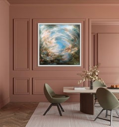 « Tourbillons d'automne », peinture originale, paysage, contemporaine, impressionniste, à l'huile