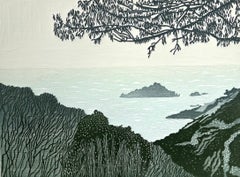 «La bahía de abajo», Lámina artística, Paisaje, Árbol, Naturaleza, contemporáneo