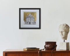 Radcliffe Camera, Oxford, tirage original, vue de la ville, paysage urbain