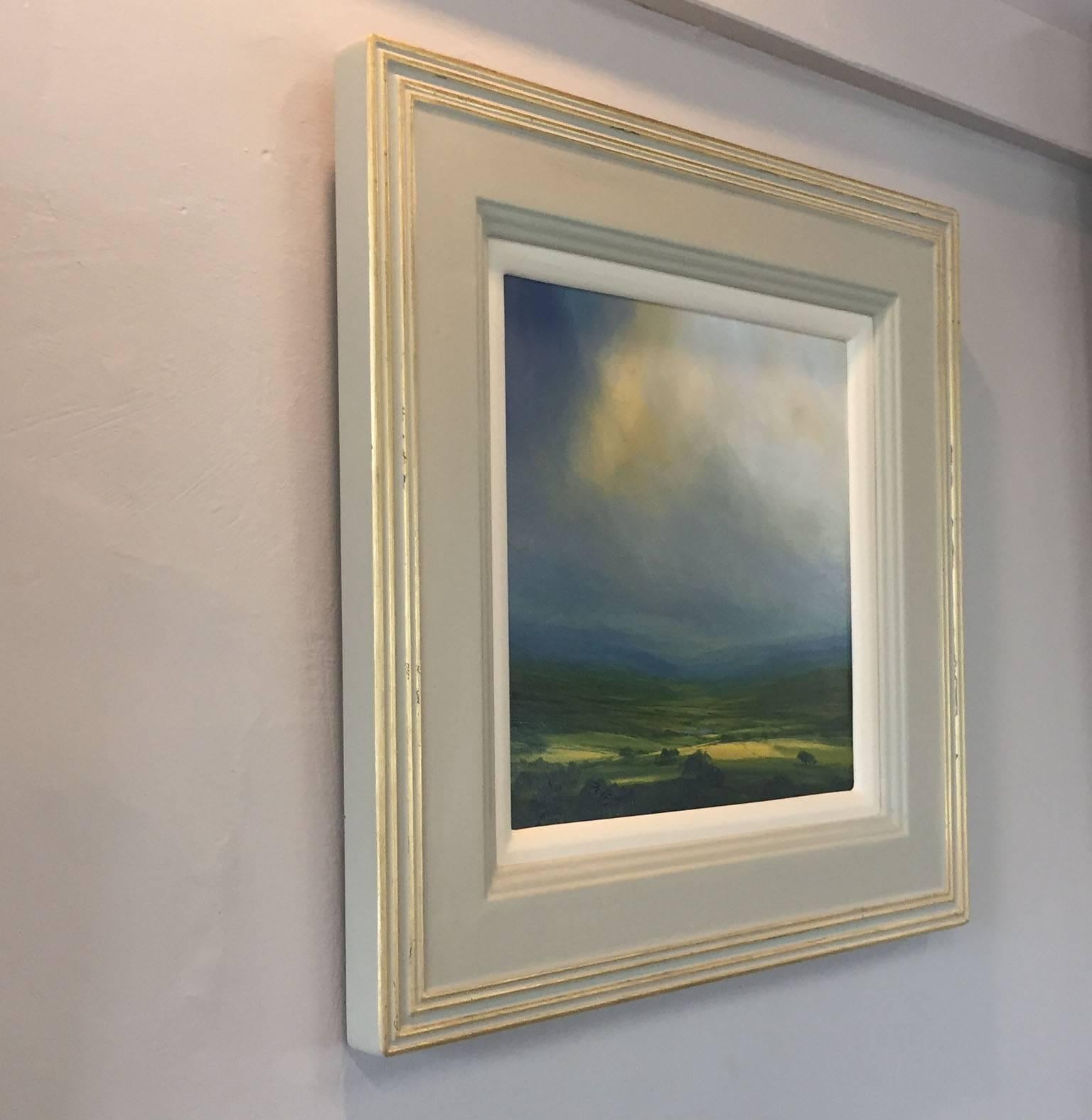 Harry Brioche, ‘Passing Through’ is an original landscape oil painting on board and is inspired by the Lake District Landscapes. This piece was created from memory. 
 
“The landscape is almost incidental, my main objectives are to try and capture