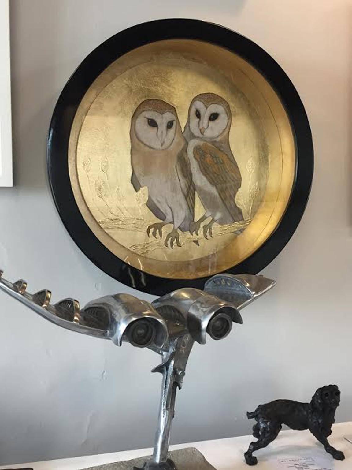 Barn Owls - Painting by Sally-Ann Johns